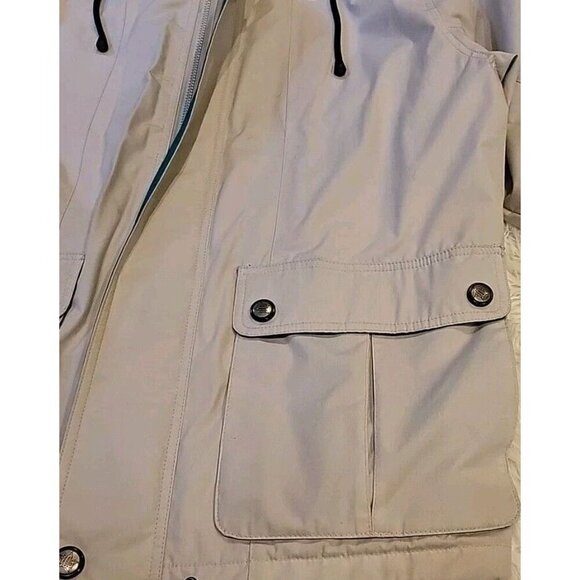 Vintage London Fog Mens Jacket Size Medium Zip Up Long Sleeve Khaki Brown Beige - Picture 6 of 13